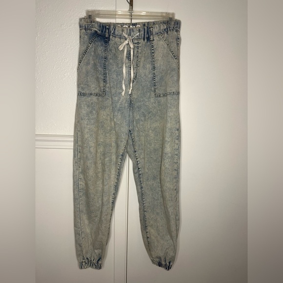 S.O.N.G. Acid Wash Denim Joggers size 9/29 - Picture 1 of 7